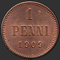 аверс 1 centavo 1909 "1 пенни 1895-1916 с вензелем Николая 2. Для Финляндии"