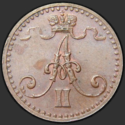 реверс 1 centesimo 1866 "1 centesimo 1864-1876 per la Finlandia"