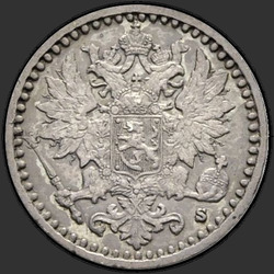 реверс 25 centesimo 1866 "25 centesimo 1865-1876 per la Finlandia"