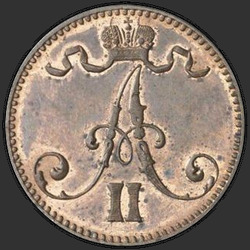 реверс 5 penijev 1866 "5 пенни 1863-1875 для Финляндии"