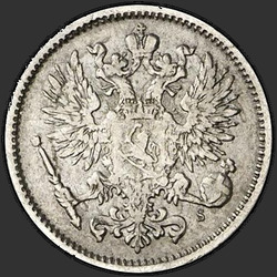 реверс 50 centesimo 1876 "50 centesimo 1864-1876 per la Finlandia"