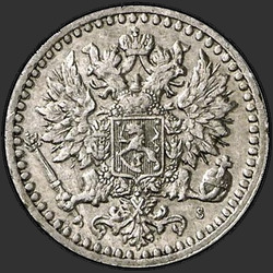 реверс 25 centesimo 1871 "25 centesimo 1865-1876 per la Finlandia"