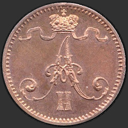 реверс 1 пени 1873 "1 пенни 1864-1876  для Финляндии"