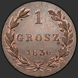 аверс 1 грош 1836 "1 cent 1836 MW. předělat"