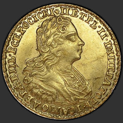 реверс 2 rubljev 1727 "2 rubljev v 1727. Brez lokom v lovor venec"