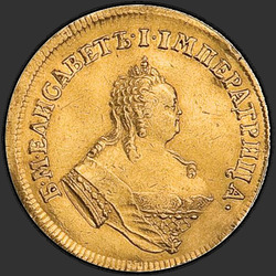 реверс 2 قطعة ذهبية 1749 "2 червонца 1749 года "ОРЕЛ". "