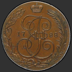 реверс 5 kopecks 1788 "5 centů 1788 km. předělat"