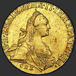 реверс 1 chervonetz 1766 "1 червонец 1766 года СПБ. "