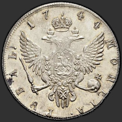 аверс 1 rubl 1744 "1 rubl 1744 MMD. předělat"
