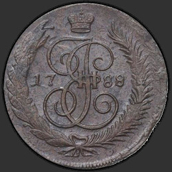 аверс 5 kopecks 1764 "5 centů 1764 SM. "SM" více menších luk"