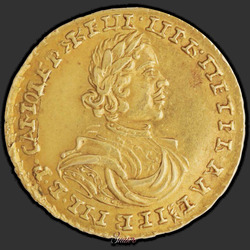 реверс 2 рубаља 1718 "В 2 рубаља 1718 Л. Глава је мала. "Аутоцрат""