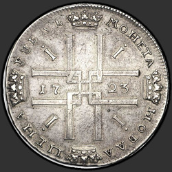 аверс 1 rubl 1723 "1 rubl 1723 "ve starém brnění." předělat"