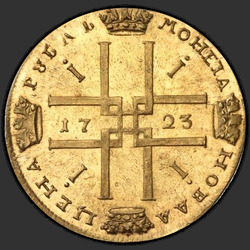 аверс 1 rubelj 1724 "1 rubelj 1724 "v antični oklep." remake"