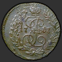 реверс roztoč 1787 "Полушка 1787 года КМ. "