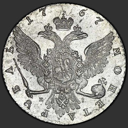 аверс 1 rubl 1767 "1 rubl 1767 MMD-EI. Portrét širší"