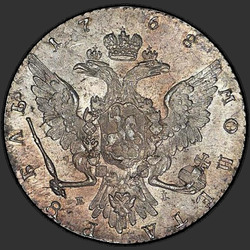 аверс 1 rubl 1768 "1 rubl 1768 MMD-EI. Portrét širší"