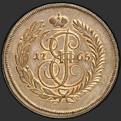 реверс 2 kopecks 1765 "2 kopeck 1765 EM. předělat"