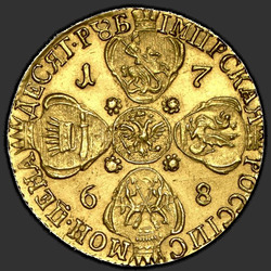аверс 10 рублёў 1768 "10 рублёў 1768 года СПБ. партрэт шырэй"