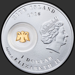 аверс 1$ (бак) 2016 "Ангел жизни"