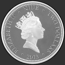 аверс 2 $ 2013 "Красные сердца"