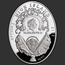 аверс 1$ (buck) 2012 "Яйца Фаберже. Букет лилий"
