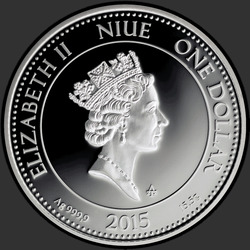 аверс 1$ (buck) 2015 "Душа. Вера."