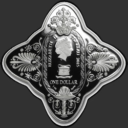 аверс 1$ (бак) 2015 "Фортуна на троне"