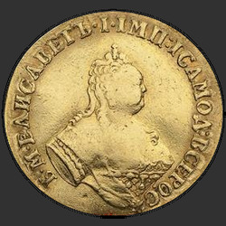 реверс 2 قطعة ذهبية 1751 "2 червонца 1751 года "СВ. АНДРЕЙ ПЕРВОЗВАННЫЙ"."