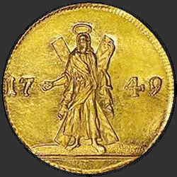 аверс 2 zlatých 1749 "2 zlatých v roce 1749, "ST. Andrew." předělat"