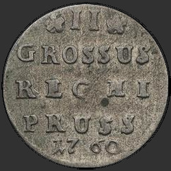 аверс 2 grosze 1760 "2 senti 1760. Saba kotkas tuim"