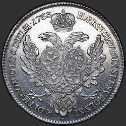 аверс талер 1753 "Талер 1753 года "АЛЬБЕРТУСТАЛЕР" P. Портрет шире"