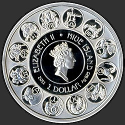 аверс 1$ (buck) 2011 "А.Муха - Овен"