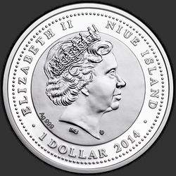 аверс 1$ (бак) 2014 "Святой покровитель Святитель Николай"