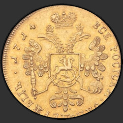 аверс 2 सोने के टुकड़े 1714 "1714 में 2 सोने के टुकड़े। मरम्मत"