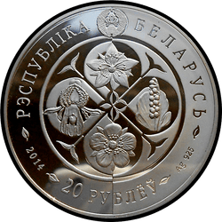 аверс 20 rubles 2014 "Grozdovnik simple"