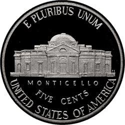 реверс 5¢ (nickel) 2013 "USA - 5 Cents / 2013 - S Proof"