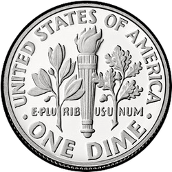 реверс 10¢ (dime) 2017 "S PROOF"