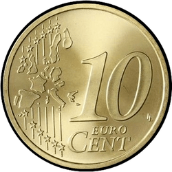 реверс 10 cents (€) 1999 ""