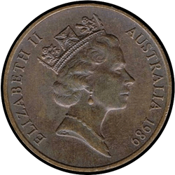 аверс 2 cents 1985 ""