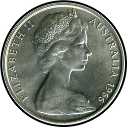 аверс 50 cents 1966 ""