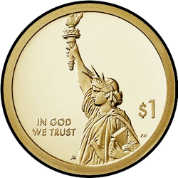 аверс 1$ (бак) 2018 "S (San Francisco)"