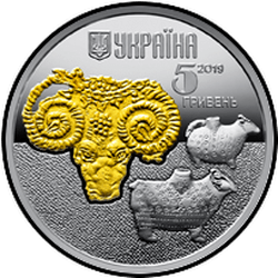аверс 5 hryvnias 2019 "Ram"