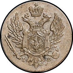 реверс 1 грош 1815 "1 céntimo del año 1815 IB. "nuevo modelo", "águila 1816""