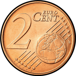 реверс 2 cents (€) 2008 ""