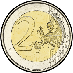 реверс 2€ 2015 "The 30th anniversary of the EU flag"