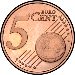 реверс 5 cents (€) 2001 ""
