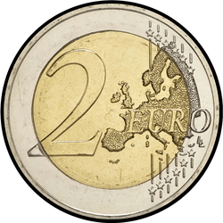 реверс 2€ 2015 "The 30th anniversary of the EU flag"