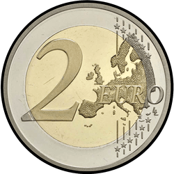 реверс 2€ 2015 "The 30th anniversary of the EU flag"