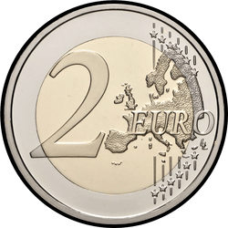 реверс 2€ 2022 "35-гадоў еўрапейскай праграме Erasmus"