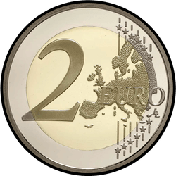 реверс 2€ 2015 "The 800th anniversary of the construction of the first castle on the rock of Monaco"
